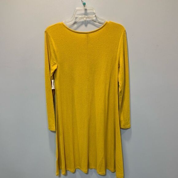 NWT Old navy plus knit Long sleeve swing mustard dress size xs petite - Picture 12 of 15